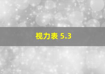 视力表 5.3